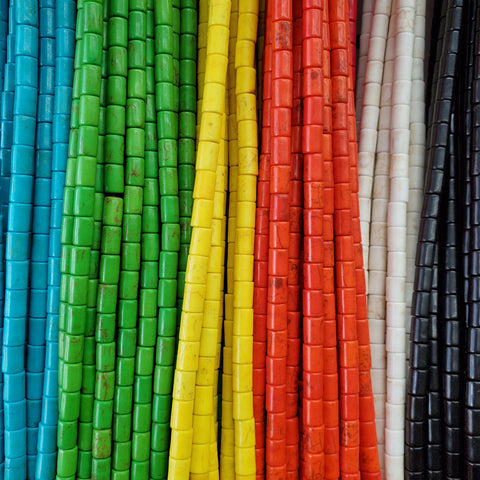 Dyed Turquoise Howlite Tube