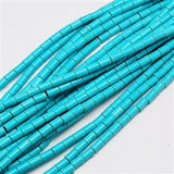 Dyed Turquoise Howlite Tube