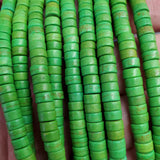 Dyed Turquoise Howlite Heishi