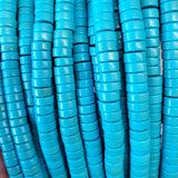 Dyed Turquoise Howlite Heishi