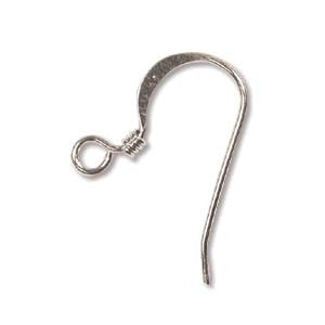 Brass Fish Hook Flat Coil Earwire Base Metal
