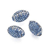 Pave' Crystal Football Beads