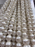 Shell Pearls with Rhinestones