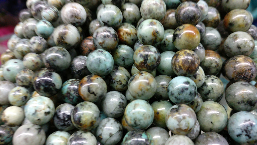 Song Xi 130pcs Faceted African Turquoise Stone Beads